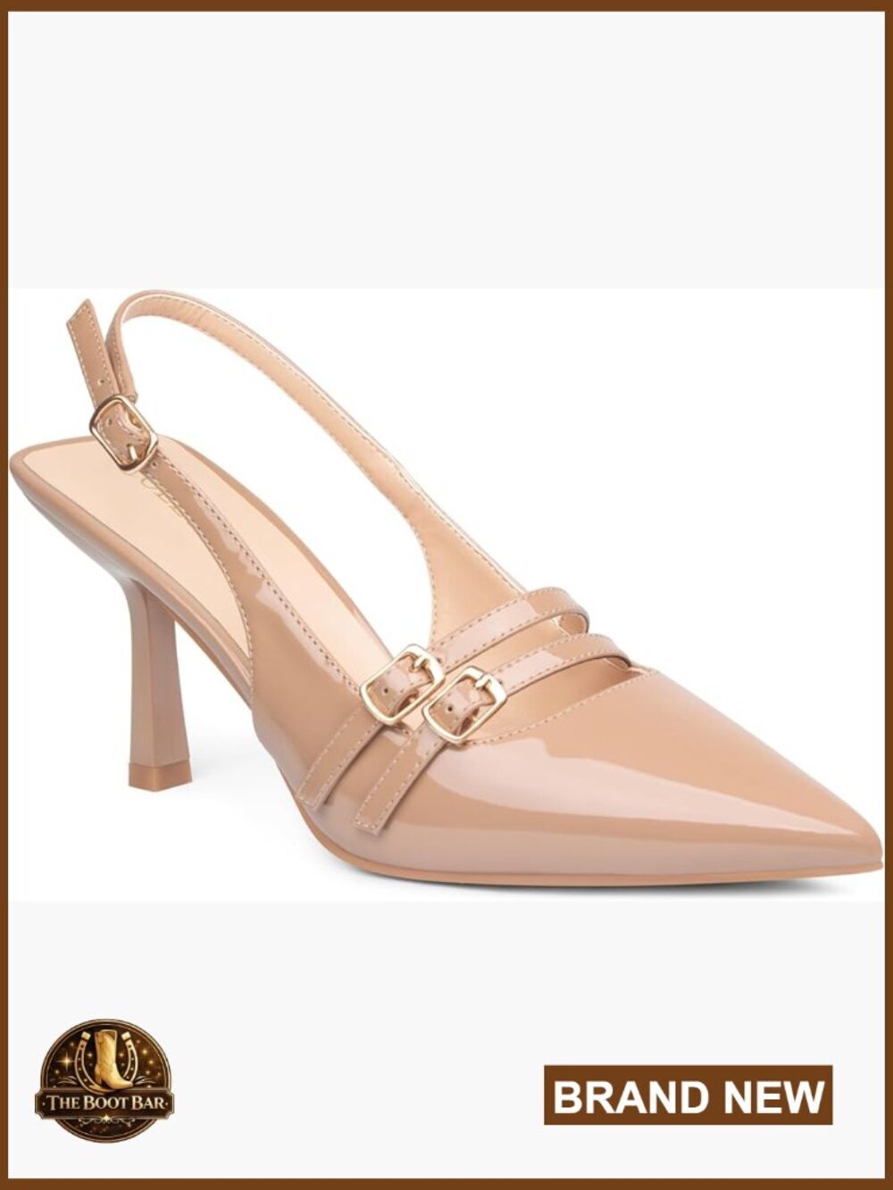 Slingback Kitten Heels Pointed Toe Pumps Wedding Shoes